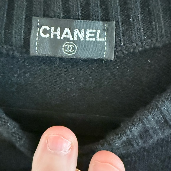 CHANEL Black Cardigan with Gold Accents - Picture 2 of 7